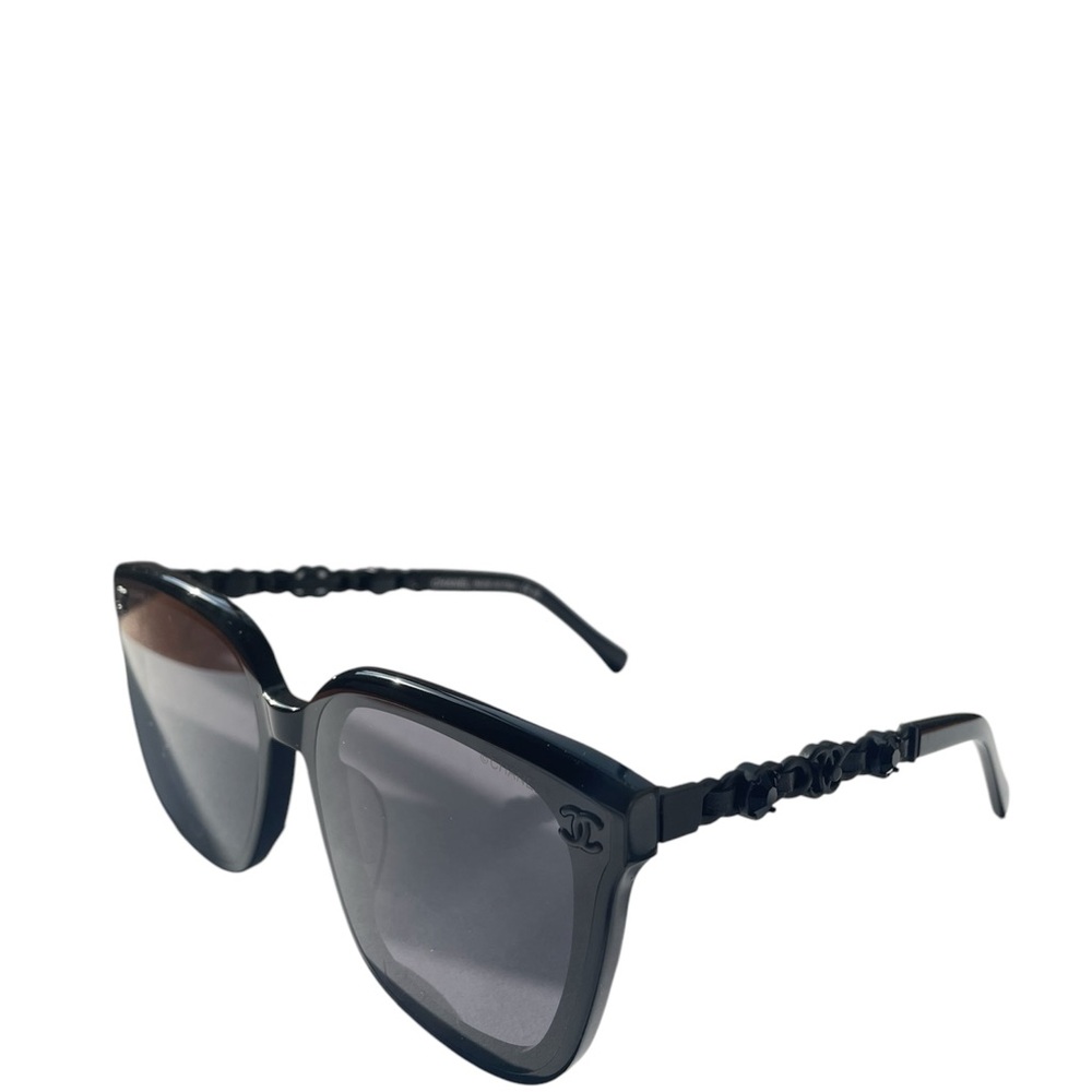CHANEL Black Oversized Square Sunglasses